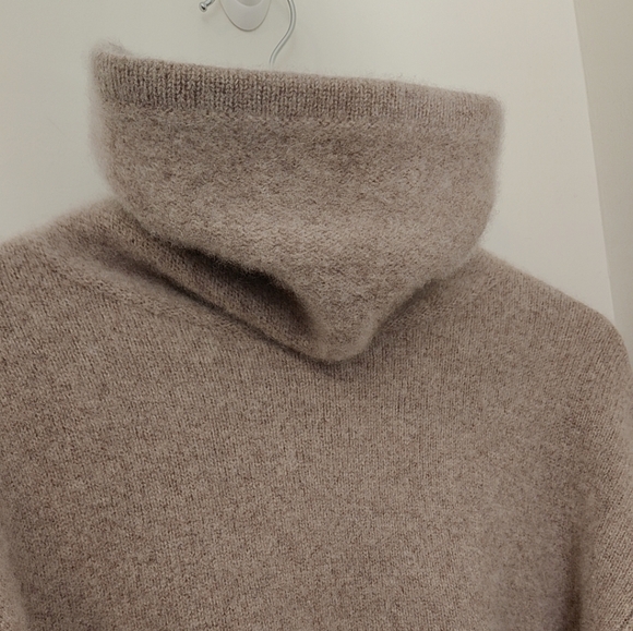All Saints 100% Cashmere Sweater Turtle Funnel High Collar Neck - Picture 4 of 4
